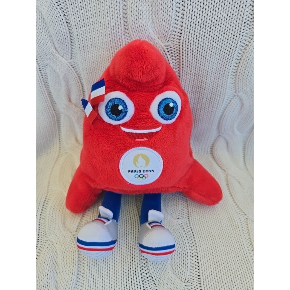 Paris 2024 Olympic Mascot Phryge Plush Stuffed Toy Official Licensed France Red